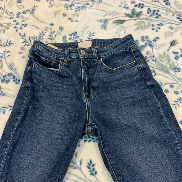 L’AGENCE Distressed Hi Line Rise Light Blue Women's Skinny Jeans Size 25